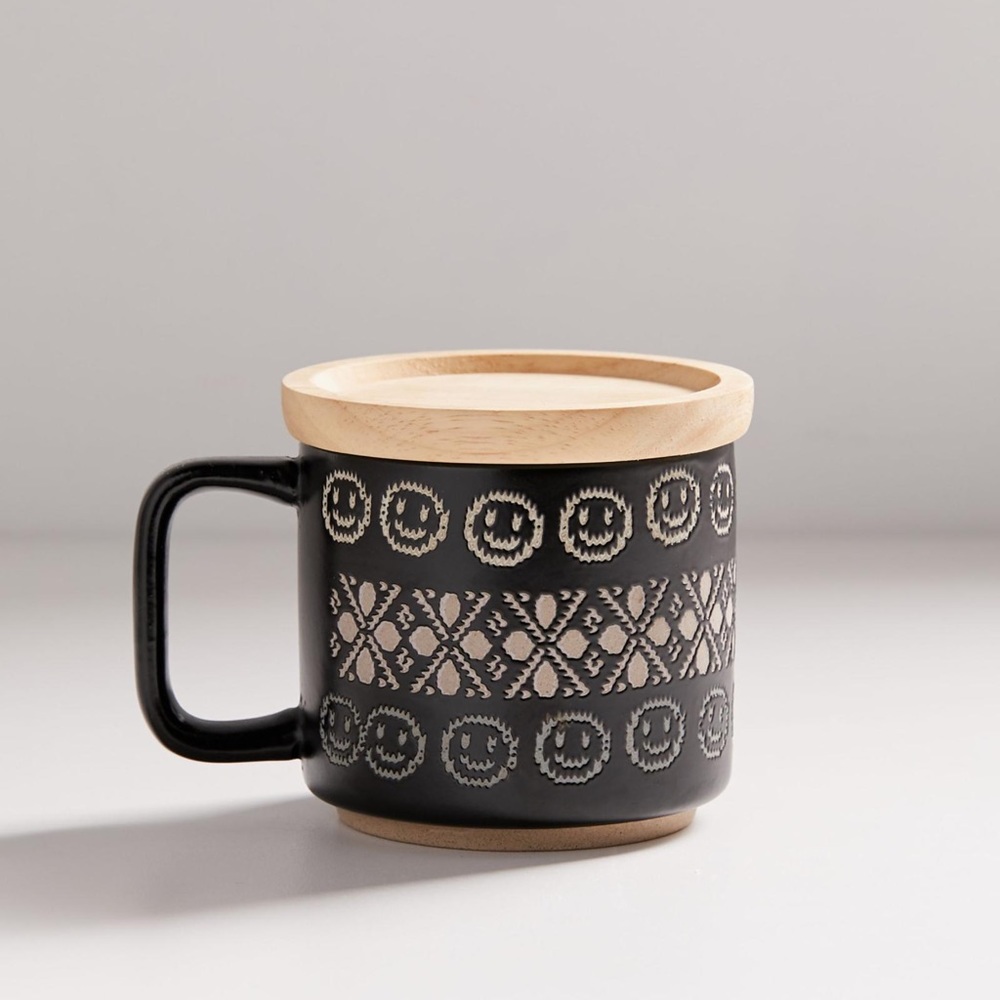 NWT Urban Outfitters Portia Fair Isle 12oz Lid Mug